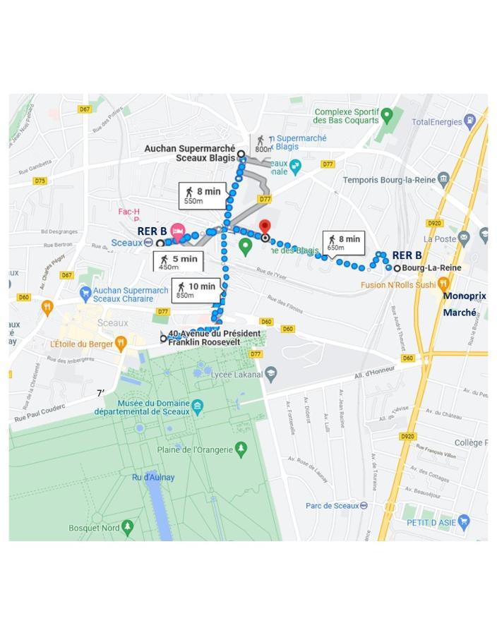 3 Private Rooms Shared Flat In A Villa At Sceaux 600M Rer B Direct To Notre-Dame Sceaux (Hauts-de-Seine) Exterior foto